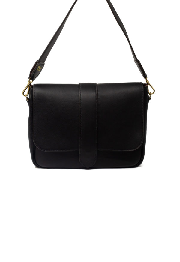 Sac Grand Paris cuir Noir - avant