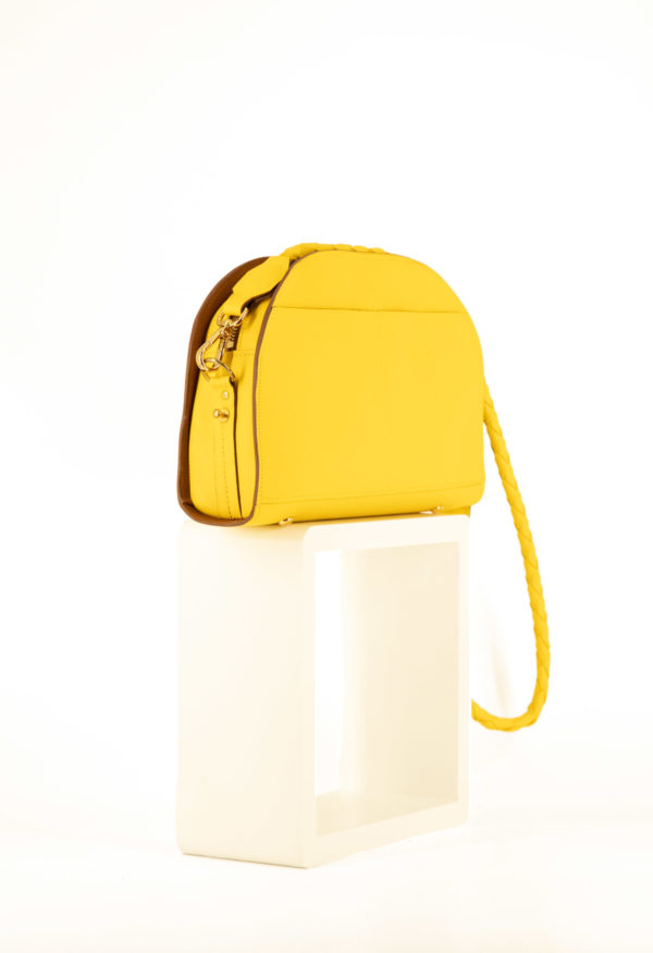 Sac tresse Jaune coté