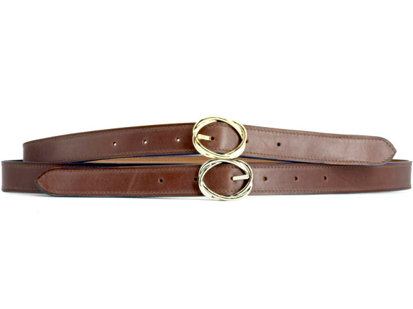 Ceinture Edith Acajou et or