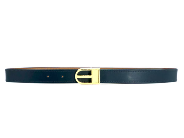 Ceinture Adèle Réversible Noir/cognac